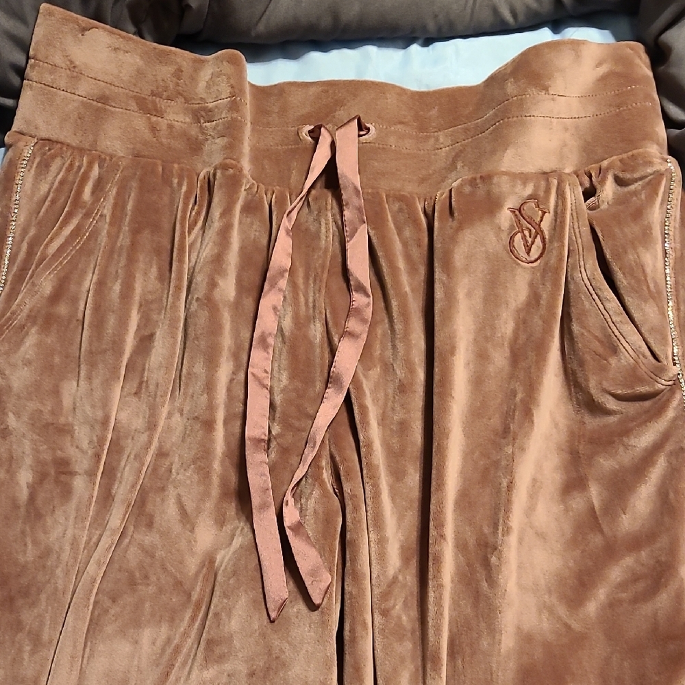 Victoria's Secret Beige Velour Pants